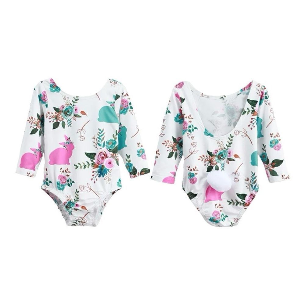Baby Girls Boutique Easter Bunny Cottontail Bodysuit - Sz 18-24 mo
